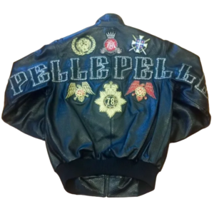 Pelle Pelle Black Cobra Plush Leather Jacket