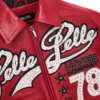 Pelle Pelle Encrusted Varsity Red Jacket