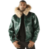 Pelle Pelle Basic Nile Green Two Tone Cayman Leather Jacket