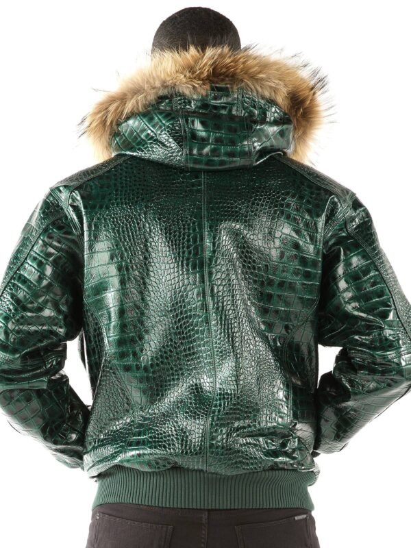 Pelle Pelle Basic Nile Green Two Tone Cayman Leather Jacket