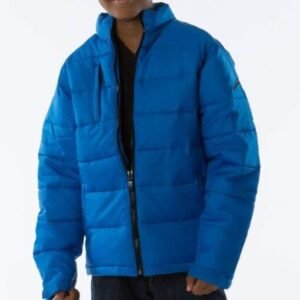 Kids Nylon Blue Bubble Jacket