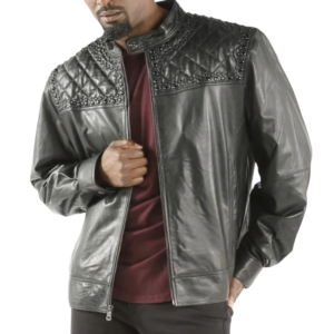 Pelle Pelle Studded Quilted Black Jacket