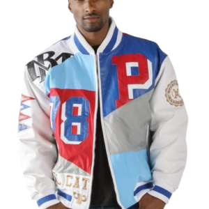 Pelle Pelle White and Blue Dunk Jacket